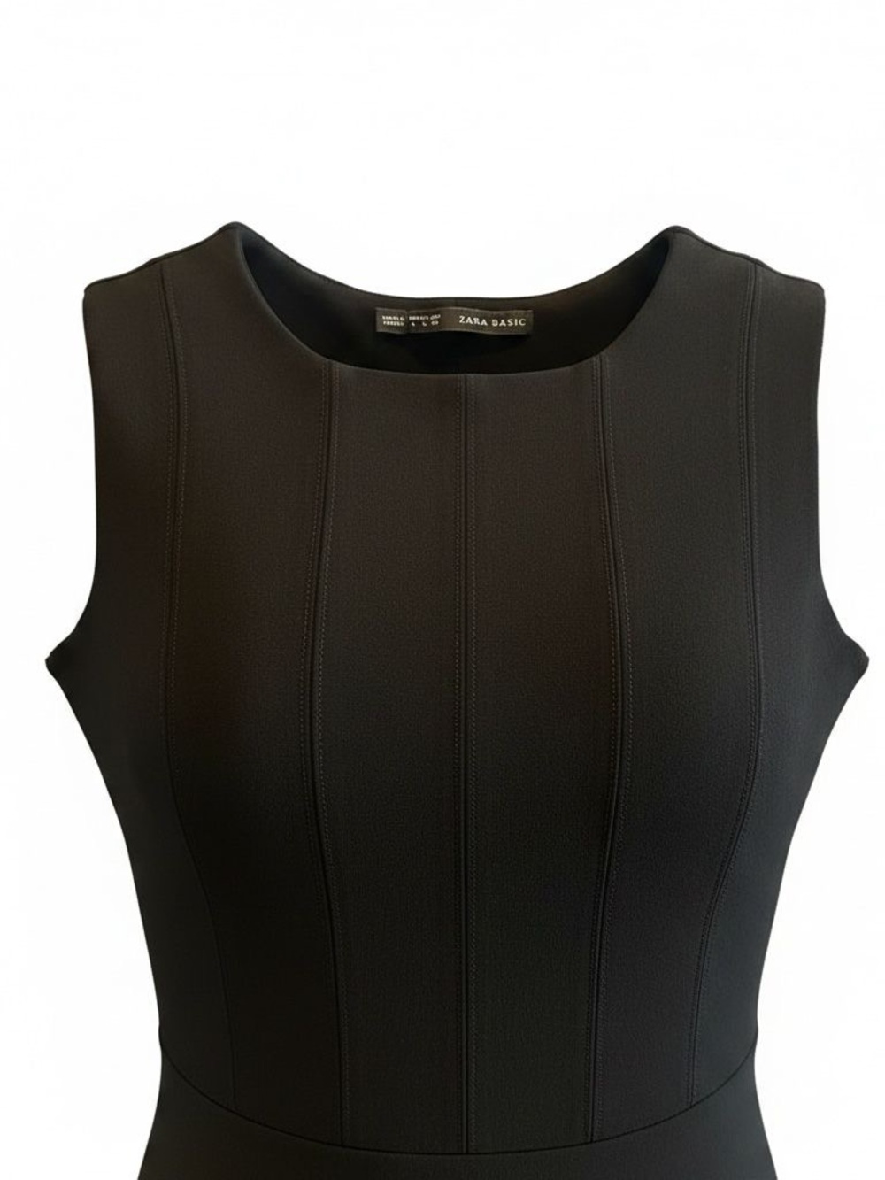 Zara Black Sleeveless A-Line Mini Dress